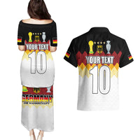 Custom Germany Football Couples Matching Puletasi and Hawaiian Shirt Die Mannschaft Championship Titles World and Euro - Wonder Print Shop