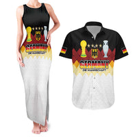 Custom Germany Football Couples Matching Tank Maxi Dress and Hawaiian Shirt Die Mannschaft Championship Titles World and Euro - Wonder Print Shop