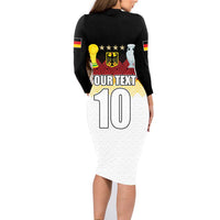 Custom Germany Football Family Matching Long Sleeve Bodycon Dress and Hawaiian Shirt Die Mannschaft Championship Titles World and Euro - Wonder Print Shop