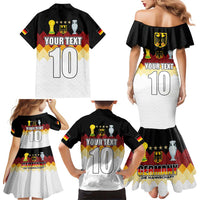 Custom Germany Football Family Matching Mermaid Dress and Hawaiian Shirt Die Mannschaft Championship Titles World and Euro - Wonder Print Shop