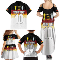 Custom Germany Football Family Matching Summer Maxi Dress and Hawaiian Shirt Die Mannschaft Championship Titles World and Euro - Wonder Print Shop