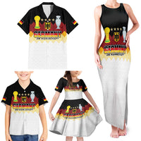 Custom Germany Football Family Matching Tank Maxi Dress and Hawaiian Shirt Die Mannschaft Championship Titles World and Euro - Wonder Print Shop