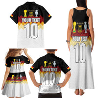 Custom Germany Football Family Matching Tank Maxi Dress and Hawaiian Shirt Die Mannschaft Championship Titles World and Euro - Wonder Print Shop