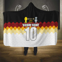 Custom Germany Football Hooded Blanket Die Mannschaft Championship Titles World and Euro