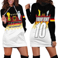 Custom Germany Football Hoodie Dress Die Mannschaft Championship Titles World and Euro - Wonder Print Shop