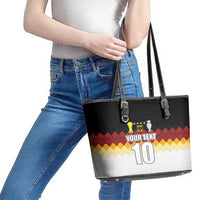 Custom Germany Football Leather Tote Bag Die Mannschaft Championship Titles World and Euro - Wonder Print Shop
