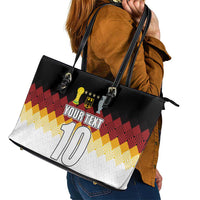 Custom Germany Football Leather Tote Bag Die Mannschaft Championship Titles World and Euro - Wonder Print Shop