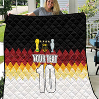 Custom Germany Football Quilt Die Mannschaft Championship Titles World and Euro - Wonder Print Shop