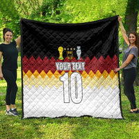 Custom Germany Football Quilt Die Mannschaft Championship Titles World and Euro - Wonder Print Shop