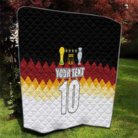 Custom Germany Football Quilt Die Mannschaft Championship Titles World and Euro - Wonder Print Shop