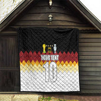 Custom Germany Football Quilt Die Mannschaft Championship Titles World and Euro - Wonder Print Shop