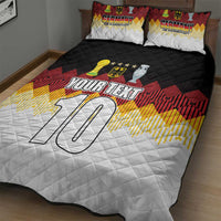 Custom Germany Football Quilt Bed Set Die Mannschaft Championship Titles World and Euro - Wonder Print Shop