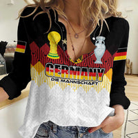 Custom Germany Football Women Casual Shirt Die Mannschaft Championship Titles World and Euro - Wonder Print Shop