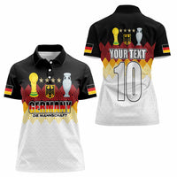 Custom Germany Football Women Polo Shirt Die Mannschaft Championship Titles World and Euro - Wonder Print Shop