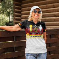 Custom Germany Football Women Polo Shirt Die Mannschaft Championship Titles World and Euro - Wonder Print Shop