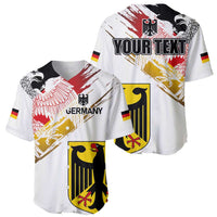 Personalised Germany Seal and Eagle Grunge Flag Baseball Jersey - Wonder Print Shop