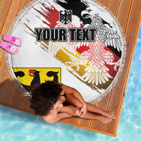 Personalised Germany Seal and Eagle Grunge Flag Beach Blanket - Wonder Print Shop
