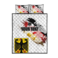 Personalised Germany Seal and Eagle Grunge Flag Quilt Bed Set - Wonder Print Shop