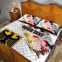 Personalised Germany Seal and Eagle Grunge Flag Quilt Bed Set - Wonder Print Shop