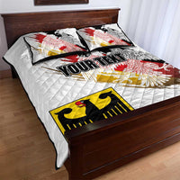 Personalised Germany Seal and Eagle Grunge Flag Quilt Bed Set - Wonder Print Shop