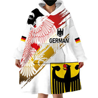 Personalised Germany Seal and Eagle Grunge Flag Wearable Blanket Hoodie - Wonder Print Shop