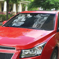 Japanese Irezumi and Hawaiian Polynesian Art Tattoo Auto Sun Shade Black Color - Wonder Print Shop