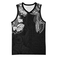 Japanese Irezumi and Hawaiian Polynesian Art Tattoo Basketball Jersey Black Color - Wonder Print Shop