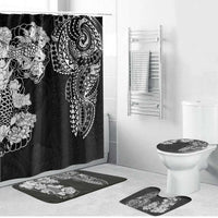 Japanese Irezumi and Hawaiian Polynesian Art Tattoo Bathroom Set Black Color - Wonder Print Shop