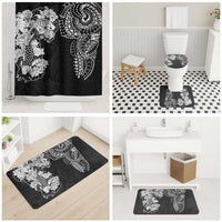 Japanese Irezumi and Hawaiian Polynesian Art Tattoo Bathroom Set Black Color - Wonder Print Shop