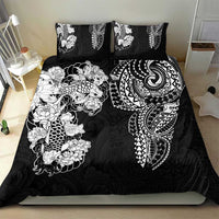 Japanese Irezumi and Hawaiian Polynesian Art Tattoo Bedding Set Black Color - Wonder Print Shop