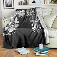 Japanese Irezumi and Hawaiian Polynesian Art Tattoo Blanket Black Color - Wonder Print Shop