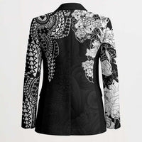 Japanese Irezumi and Hawaiian Polynesian Art Tattoo Blazer Black Color - Wonder Print Shop