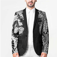 Japanese Irezumi and Hawaiian Polynesian Art Tattoo Blazer Black Color - Wonder Print Shop