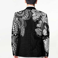 Japanese Irezumi and Hawaiian Polynesian Art Tattoo Blazer Black Color - Wonder Print Shop