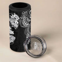 Japanese Irezumi and Hawaiian Polynesian Art Tattoo 4 in 1 Can Cooler Tumbler Black Color - Wonder Print Shop
