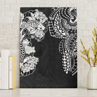 Japanese Irezumi and Hawaiian Polynesian Art Tattoo Canvas Wall Art Black Color - Wonder Print Shop