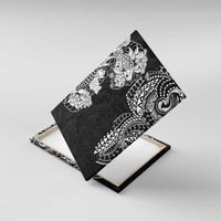 Japanese Irezumi and Hawaiian Polynesian Art Tattoo Canvas Wall Art Black Color - Wonder Print Shop