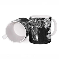 Japanese Irezumi and Hawaiian Polynesian Art Tattoo Ceramic Mug Black Color - Wonder Print Shop