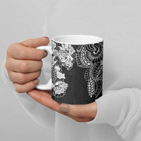 Japanese Irezumi and Hawaiian Polynesian Art Tattoo Ceramic Mug Black Color - Wonder Print Shop