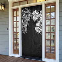 Japanese Irezumi and Hawaiian Polynesian Art Tattoo Door Cover Black Color - Wonder Print Shop