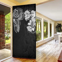 Japanese Irezumi and Hawaiian Polynesian Art Tattoo Door Cover Black Color - Wonder Print Shop