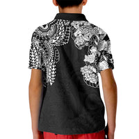 Japanese Irezumi and Hawaiian Polynesian Art Tattoo Kid Polo Shirt Black Color - Wonder Print Shop