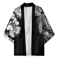 Japanese Irezumi and Hawaiian Polynesian Art Tattoo Kimono Black Color - Wonder Print Shop