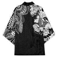 Japanese Irezumi and Hawaiian Polynesian Art Tattoo Kimono Black Color - Wonder Print Shop
