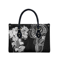 Japanese Irezumi and Hawaiian Polynesian Art Tattoo Leather Bag Black Color - Wonder Print Shop