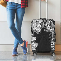 Japanese Irezumi and Hawaiian Polynesian Art Tattoo Luggage Cover Black Color - Wonder Print Shop