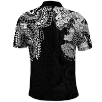 Japanese Irezumi and Hawaiian Polynesian Art Tattoo Polo Shirt Black Color - Wonder Print Shop