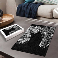 Japanese Irezumi and Hawaiian Polynesian Art Tattoo Puzzle Black Color - Wonder Print Shop