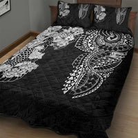 Japanese Irezumi and Hawaiian Polynesian Art Tattoo Quilt Bed Set Black Color - Wonder Print Shop