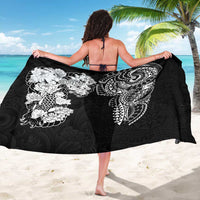 Japanese Irezumi and Hawaiian Polynesian Art Tattoo Sarong Black Color - Wonder Print Shop